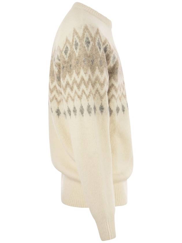 23 fw Cream Beige Alpaca Blend NORVEGIAN Jumper MSO504300CUJ71 B0480567376 - BRUNELLO CUCINELLI - BALAAN 4