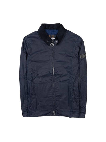 Edmound Wax Jacket Navy - BARBOUR - BALAAN 2