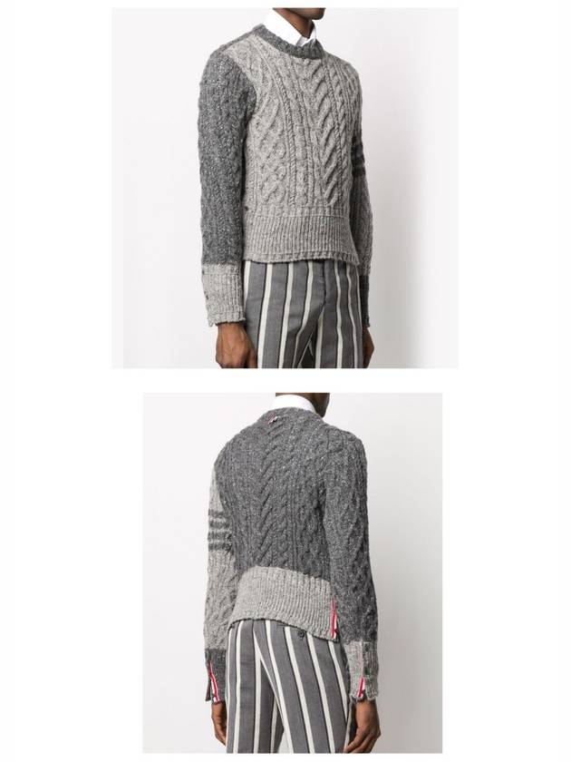 Wool Fun Mix Knit Gray - THOM BROWNE - BALAAN.