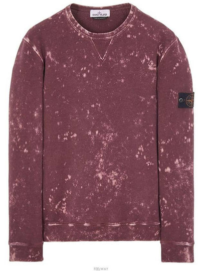 Off-Dye Treatment Crewneck Sweatshirt Dark Burgundy - STONE ISLAND - BALAAN 2