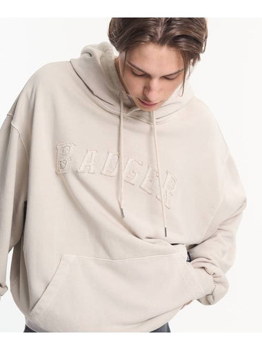 Pigment Damage Logo Hoodie Beige - MOO - BALAAN 1