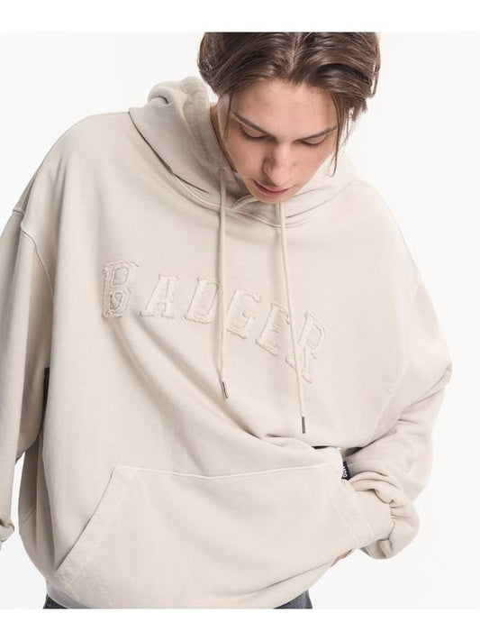 Pigment damage logo hood beige - MOO - BALAAN 2