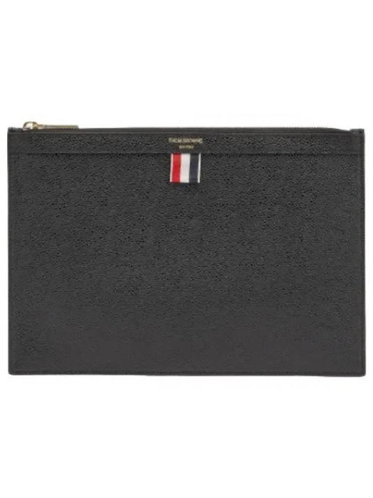 zipper clutch black bag - THOM BROWNE - BALAAN 1