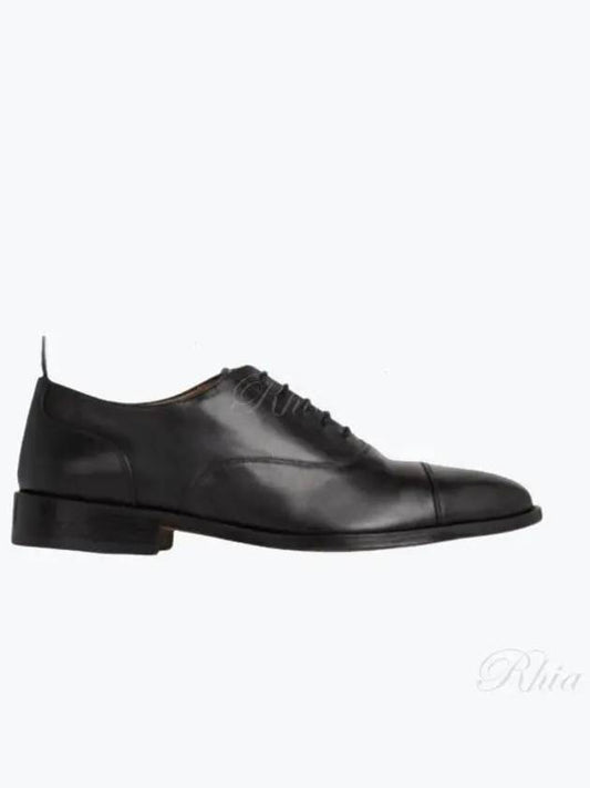 Vitello Caprether Cap Toe Oxford Black - THOM BROWNE - BALAAN 2