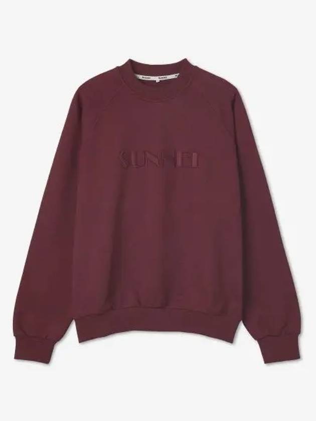 Classic Big Logo Embroidered Sweatshirt Bordeaux MRTWXJER027COT029T008 - SUNNEI - BALAAN 1