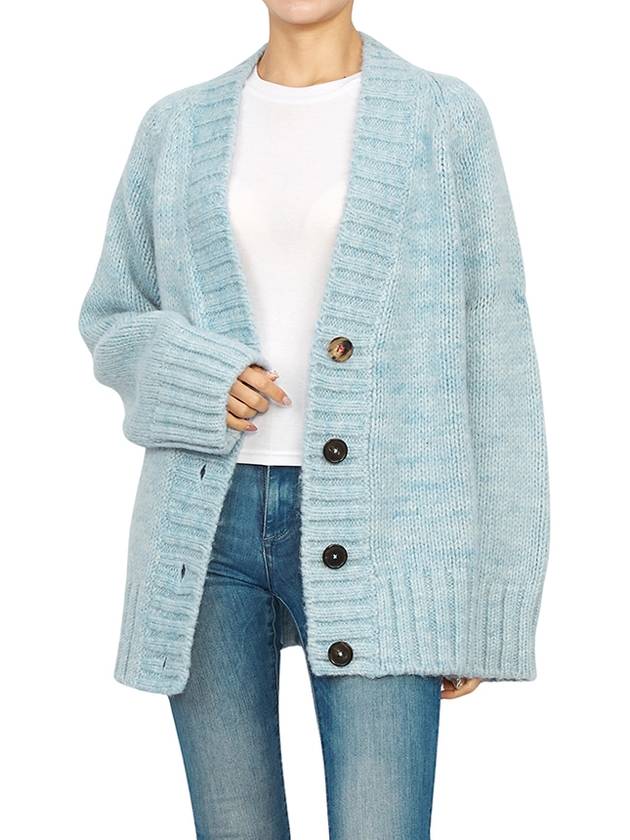 Botanical Dyed V-Neck Knit Cardigan Pale Blue - MAISON MARGIELA - BALAAN 6