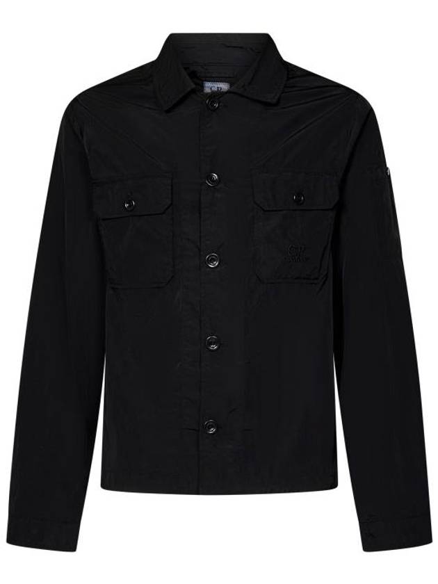 Chrome R Pocket Over Long Sleeve Shirt Black - CP COMPANY - BALAAN 1