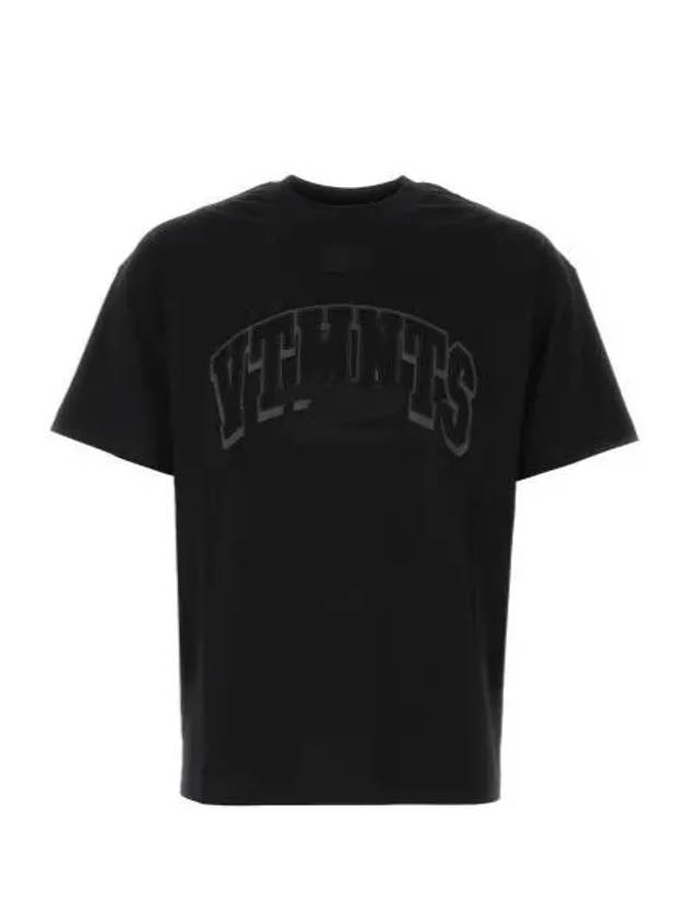 Vetements VTMNTS Embroidered Logo Patch Short Sleeve Black VL16TR500B - VETEMENTS - BALAAN 2