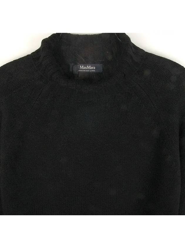 MANTOVA turtleneck sweater black - MAX MARA - BALAAN 4