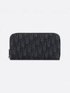 Oblique Jacquard Zipper Long Wallet Black - DIOR - BALAAN 2