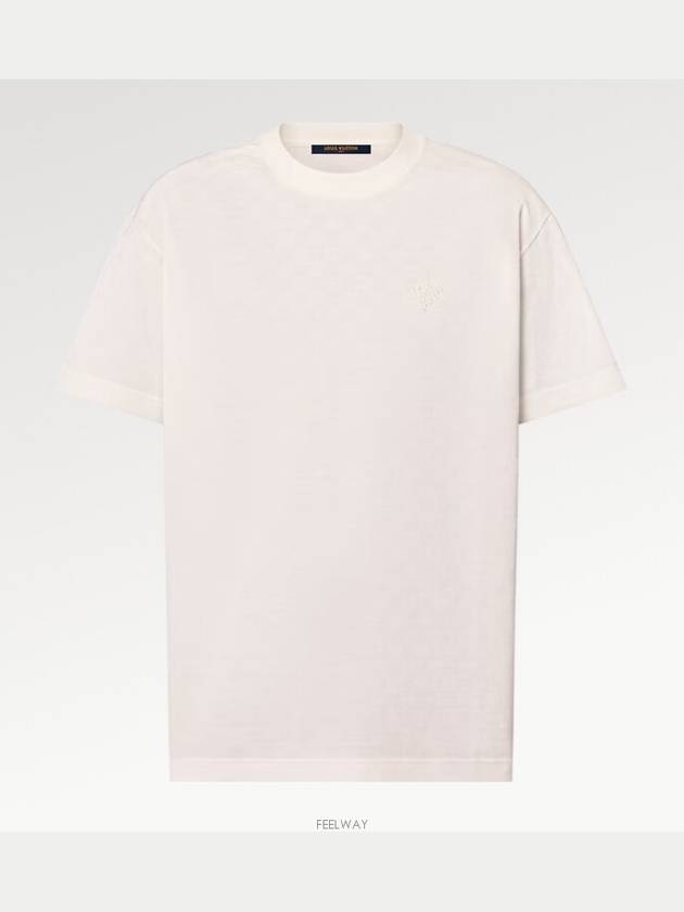 1AFRAC Damier Cotton Pique T Shirt Short Sleeve - LOUIS VUITTON - BALAAN 4