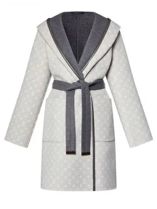 Reversible Signature Hooded Wrap Coat 1AFSJI - LOUIS VUITTON - BALAAN 1