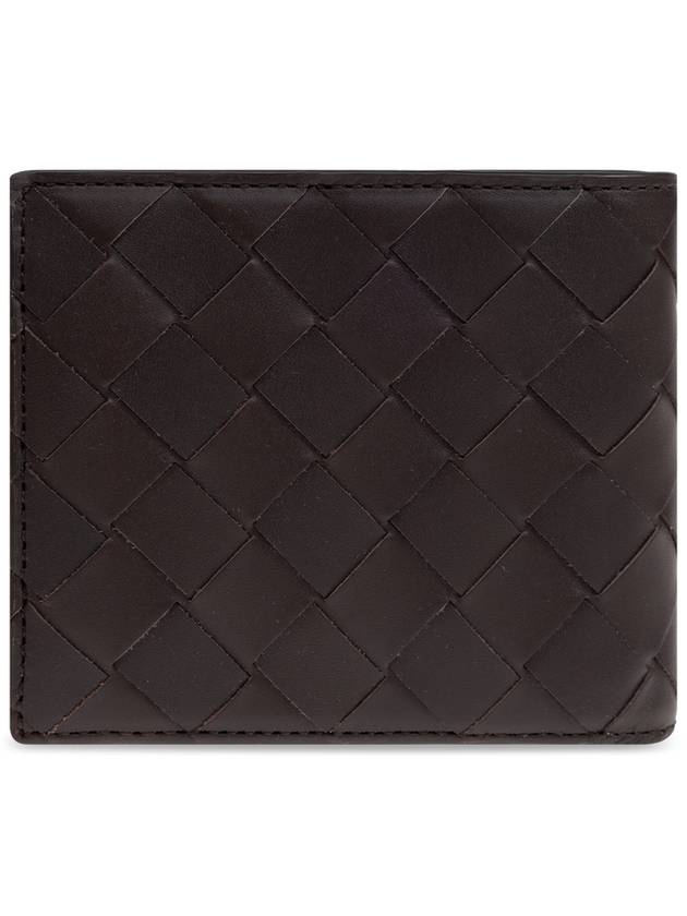 Intrecciato Coin Pocket Bifold Half Wallet Dark Brown - BOTTEGA VENETA - BALAAN 4