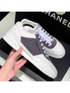 Men s Sneakers Suede Calfskin White Gray Charcoal - CHANEL - BALAAN 2