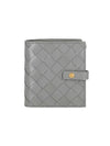 Women's Zipper Half Wallet Grey - BOTTEGA VENETA - BALAAN 1