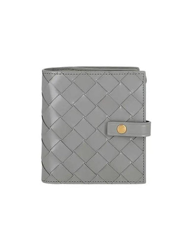 Women's Zipper Half Wallet Grey - BOTTEGA VENETA - BALAAN 1