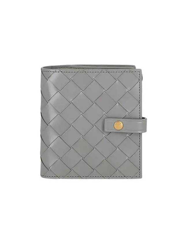 Women's Zipper Half Wallet Grey - BOTTEGA VENETA - BALAAN 3