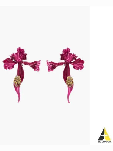 Floral Earrings SilverHot Pink Multi MBECA24001PIX - MARC JACOBS - BALAAN 1