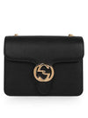 Interlocking GG Chain Small Cross Bag Black - GUCCI - BALAAN 3