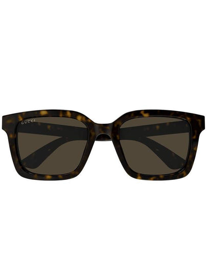 Eyewear Side Logo Square Frame Sunglasses Havana - GUCCI - BALAAN 2