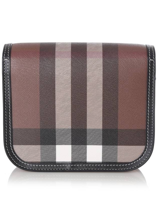 Elizabeth Check Leather Small Shoulder Bag Brown - BURBERRY - BALAAN 4