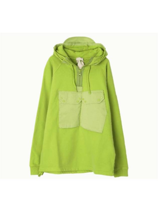 Felpa Chiusa Cappuccio Garment-Dye Hooded Anorak Green - TEN C - BALAAN 2