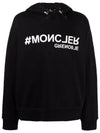 Grenoble Logo Print Hooded Black - MONCLER - BALAAN.