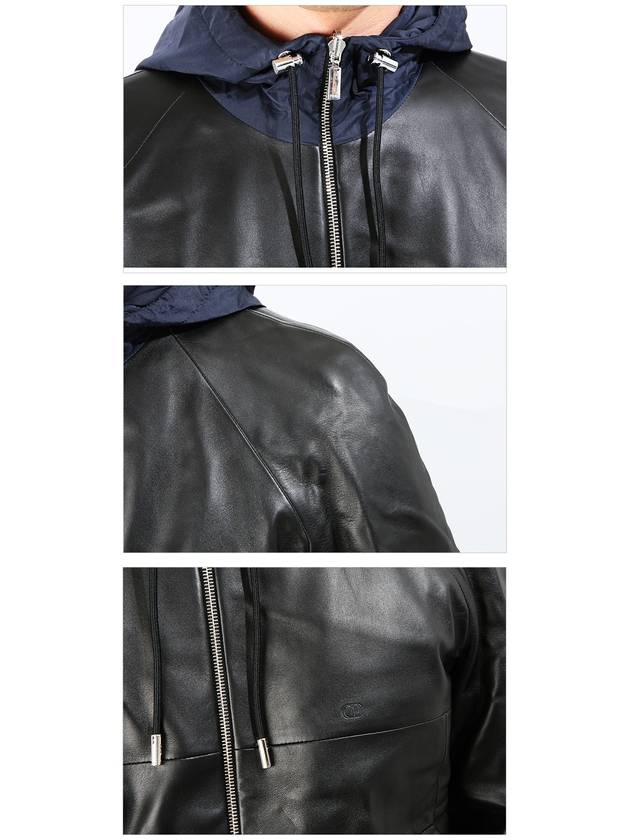 Men's Reversible Nylon Leather Jacket Black - DIOR - BALAAN 5