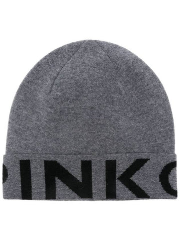 Pinko Calamaro Logo-Jacquard Beanie Hat - PINKO - BALAAN 1