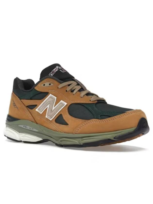 Made in USA 990v3 Low Top Sneakers Tan Green - NEW BALANCE - BALAAN 3