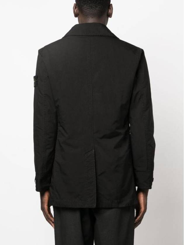 Wappen Patch Single Breasted Jacket Black - STONE ISLAND - BALAAN 5