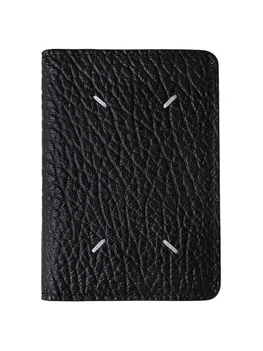 Bovine Leather Card Wallet Black - MAISON MARGIELA - BALAAN 2