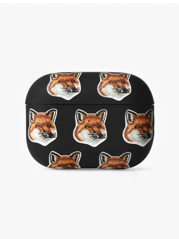 Maison Kitsune Native Union All Over Fox Head AirPods Pro 2 Case Black - MAISON KITSUNE - BALAAN 1