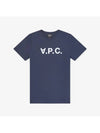 VPC Logo Organic Cotton Short Sleeve T-Shirt Navy - A.P.C. - BALAAN 2