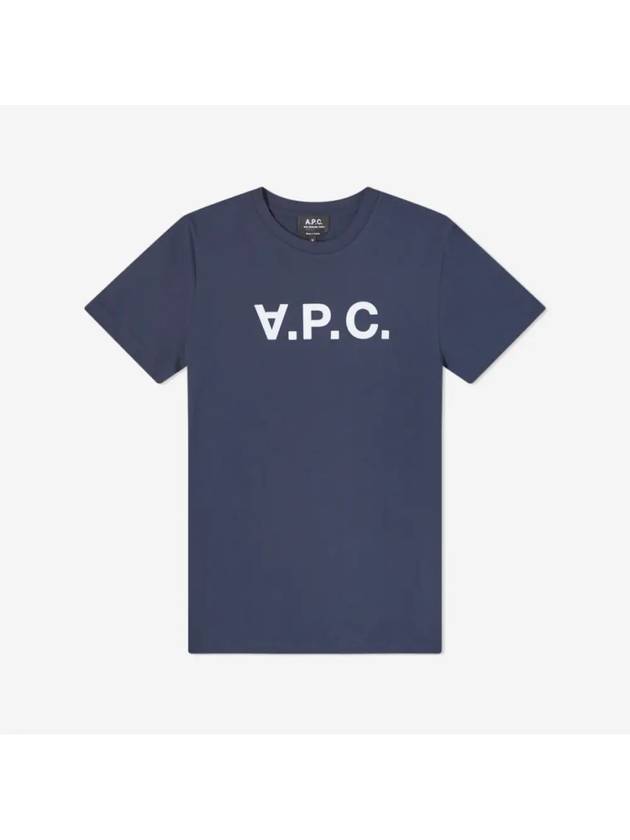 VPC Logo Organic Cotton Short Sleeve T-Shirt Navy - A.P.C. - BALAAN 2