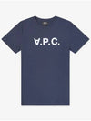 VPC Logo Organic Cotton Short Sleeve T-Shirt Navy - A.P.C. - BALAAN 2