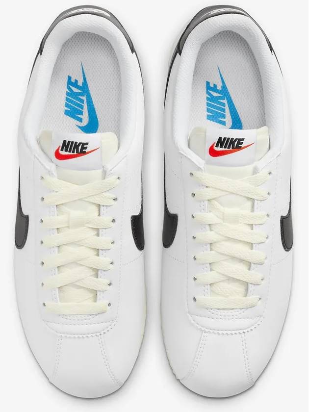 Women's Cortez Low Top Sneakers Black White - NIKE - BALAAN 5