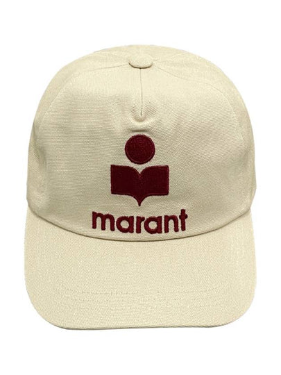 Tyron Logo Cotton Ball Cap Ecru Red - ISABEL MARANT - BALAAN 2