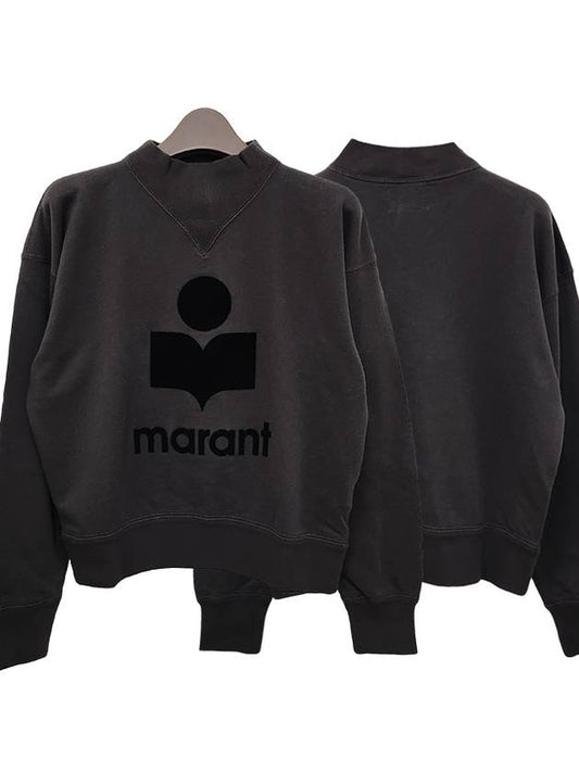 Moby Logo Print Sweatshirt Black - ISABEL MARANT ETOILE - BALAAN 2