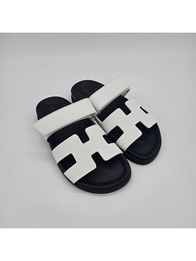 Chypre Calfskin Sandals Blanc - HERMES - BALAAN 4