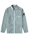 Nylon Metal Econyl Regenerated Over Long Sleeve Shirt Sky Blue - STONE ISLAND - BALAAN 2