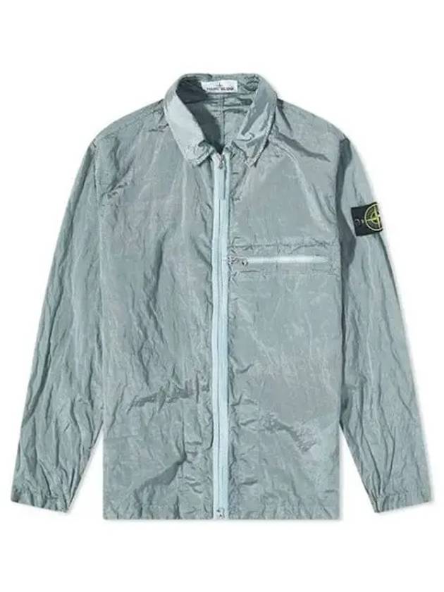 Nylon Metal Econyl Regenerated Over Long Sleeve Shirt Sky Blue - STONE ISLAND - BALAAN 2