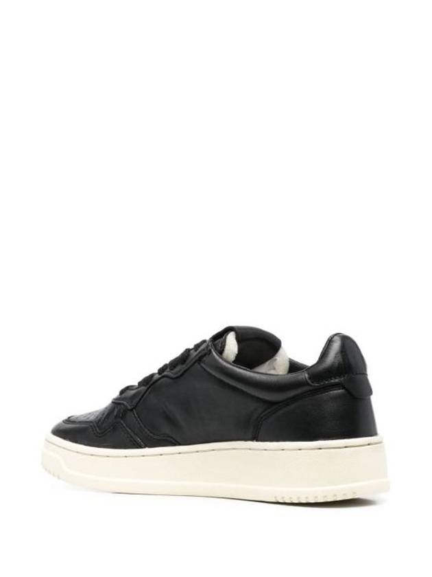 Women's Medalist Goatskin Low Top Sneakers Black - AUTRY - BALAAN 3