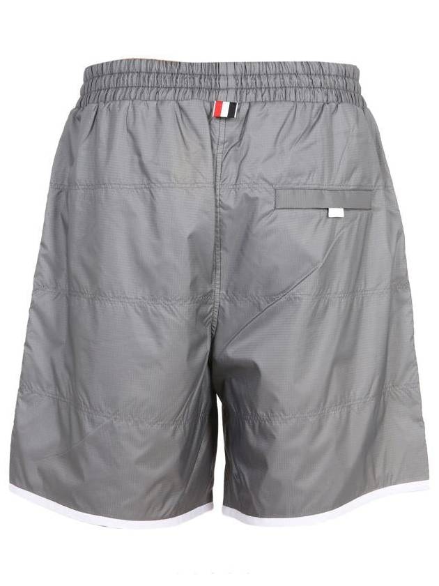 Ripstop Jersey Lining Track Shorts Grey - THOM BROWNE - BALAAN 4