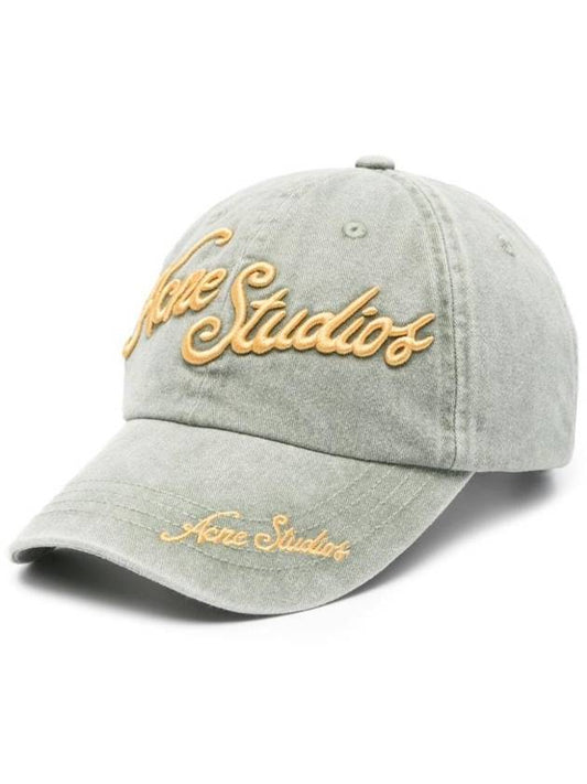 Embroidered Logo Ball Cap Sage Green - ACNE STUDIOS - BALAAN 1