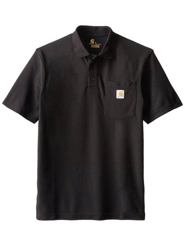 Polo short sleeve t shirt black K570 001 - CARHARTT - BALAAN 1