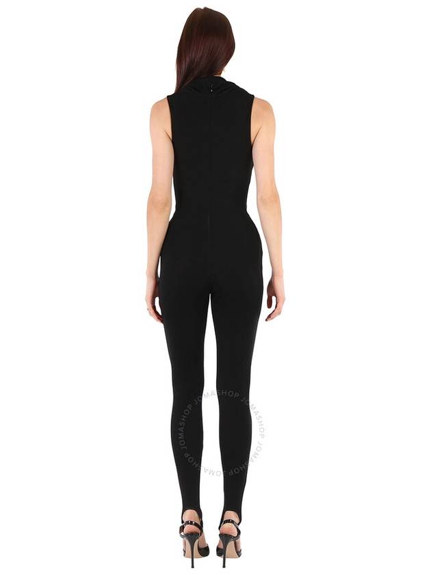 Burberry Ladies Black Shawl Neck Crepe Jersey Jumpsuit, Brand Size 6 (US Size 4) - BURBERRY - BALAAN 3