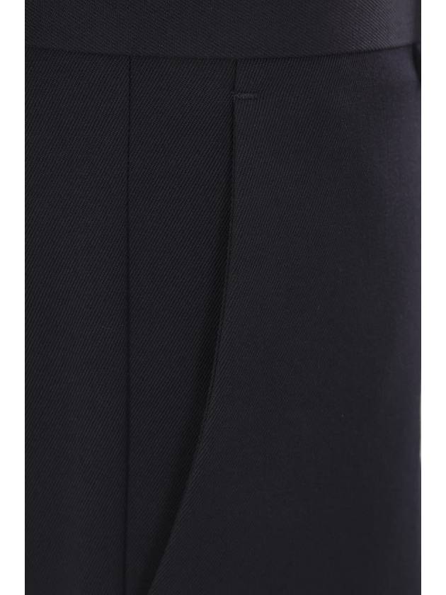 Wool gabardine straight pants navy - GUCCI - BALAAN 4