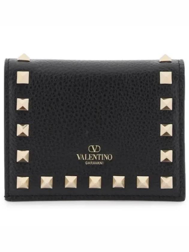 Rockstud Half Wallet Black - VALENTINO - BALAAN 2