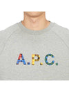 Shaun Tartan Check Logo Sweatshirt Heather Grey - A.P.C. - BALAAN 9